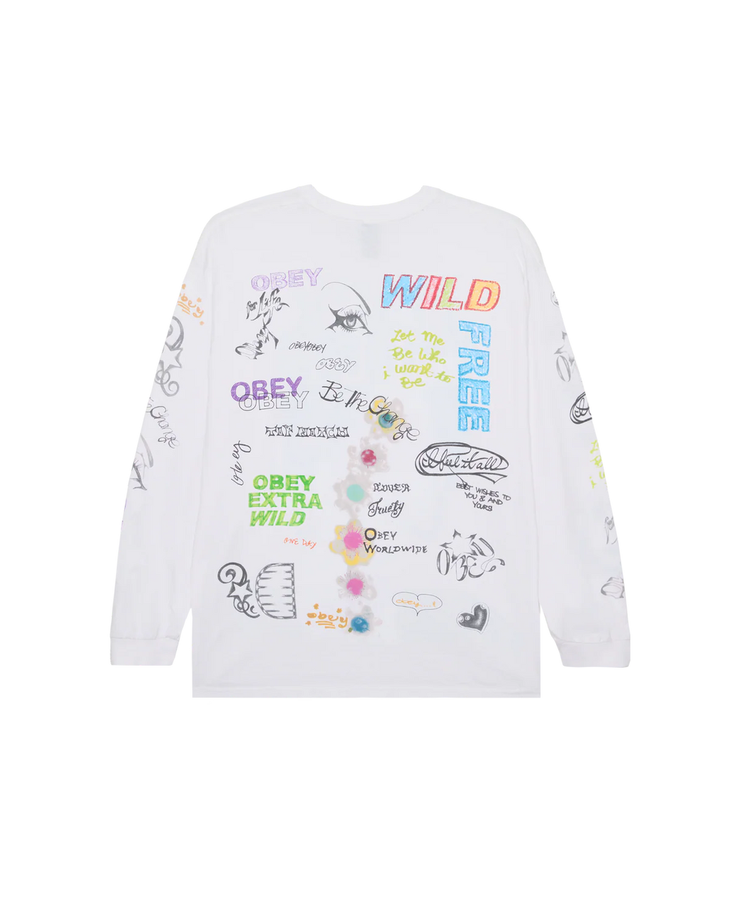 Obey "WILD FREE LS" vintage tshirt manica lunga