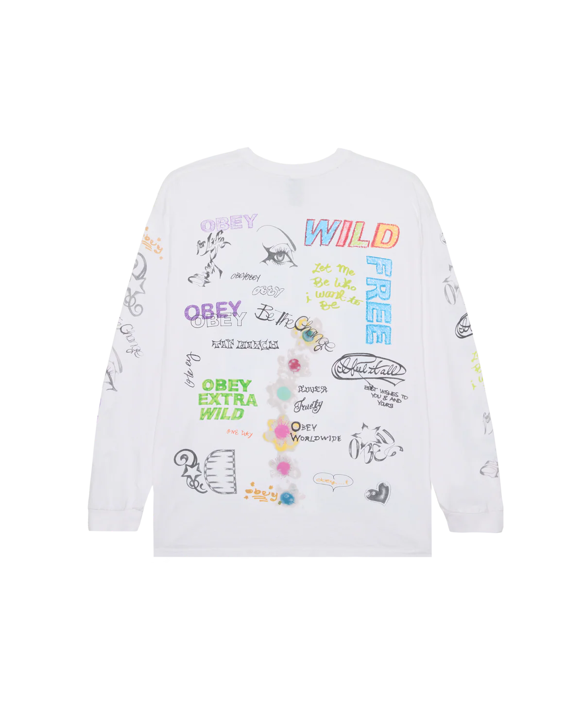 Obey "WILD FREE LS" vintage tshirt manica lunga