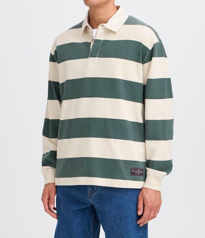 Solid polo a manica lunga