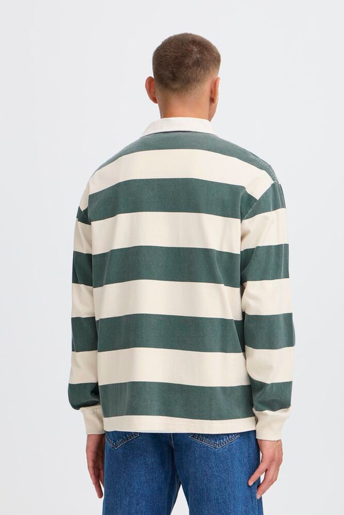 Solid polo a manica lunga
